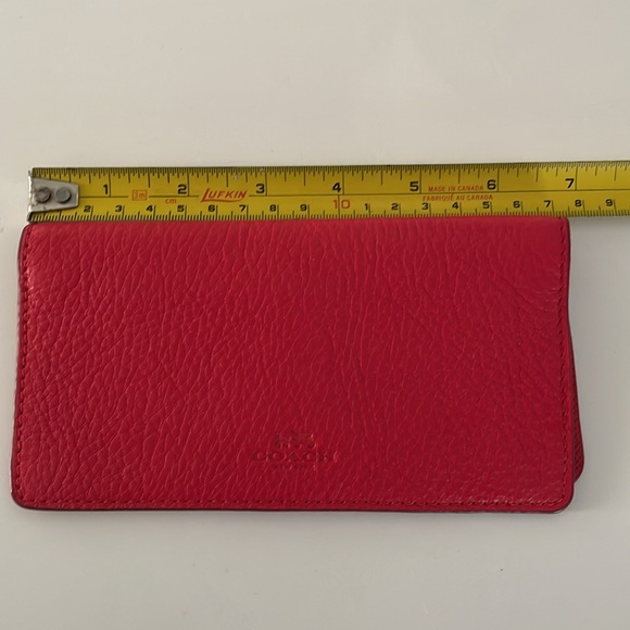 Coach red leather bills wallet - 2 pockets - Picture 8 of 11